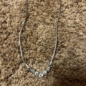 Blingy faux diamond 💎 silver necklace